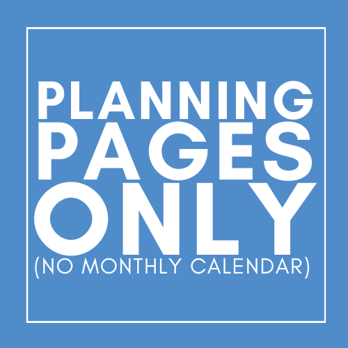 Planner Pre-pages Only
