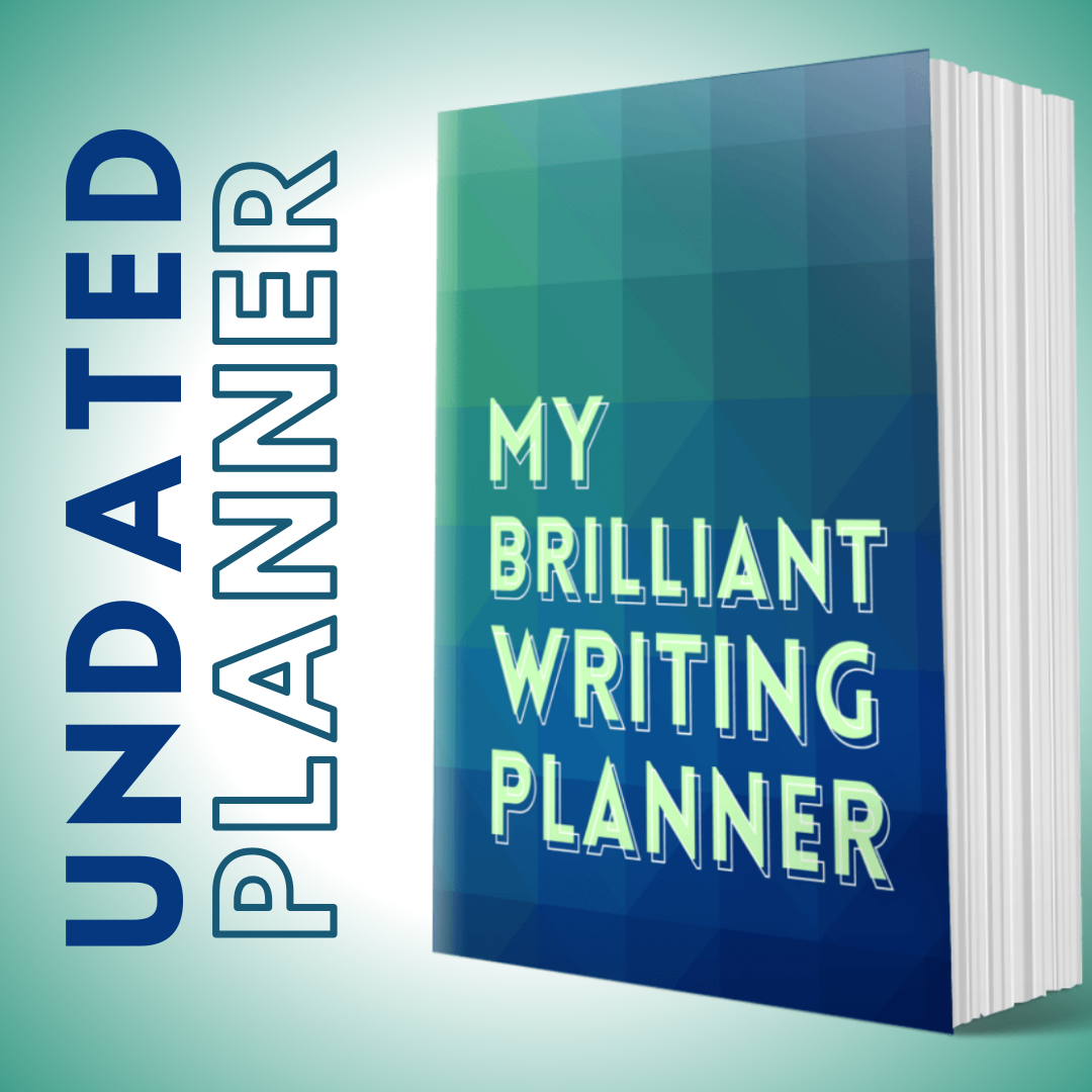 UNDATED  MY BRILLIANT WRITING PLANNER - Blue/Green Cover