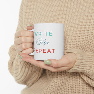 Write Sip Repeat - Mug