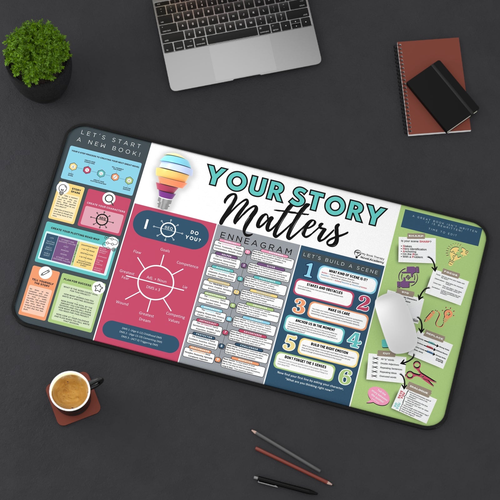 Desk Mat - MBT Helps - Spring Colors