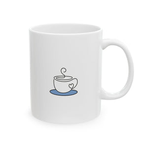 First, we drink the coffee then we write the books - Mug
