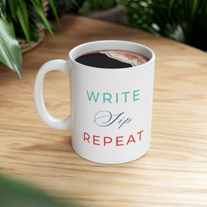 Write Sip Repeat - Mug