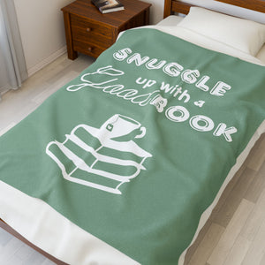 Snuggle Up With a Good Book - Velveteen Plush Blanket