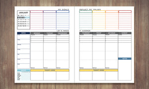 2027  MY BRILLIANT WRITING PLANNER - Pink Flowers