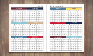 2027  MY BRILLIANT WRITING PLANNER - Pink Flowers