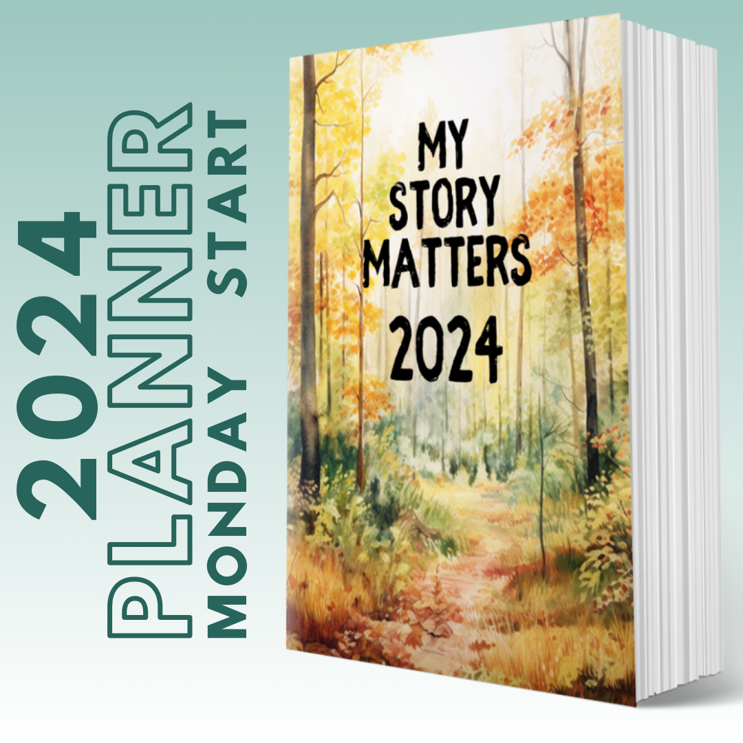 2024 MONDAY START- MY BRILLIANT WRITING PLANNER - Watercolor Map Cover