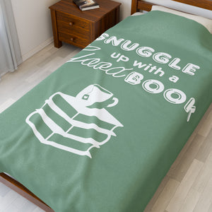 Snuggle Up With a Good Book - Velveteen Plush Blanket