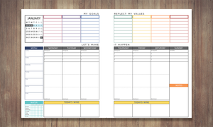2026  MY BRILLIANT WRITING PLANNER - Color Burst
